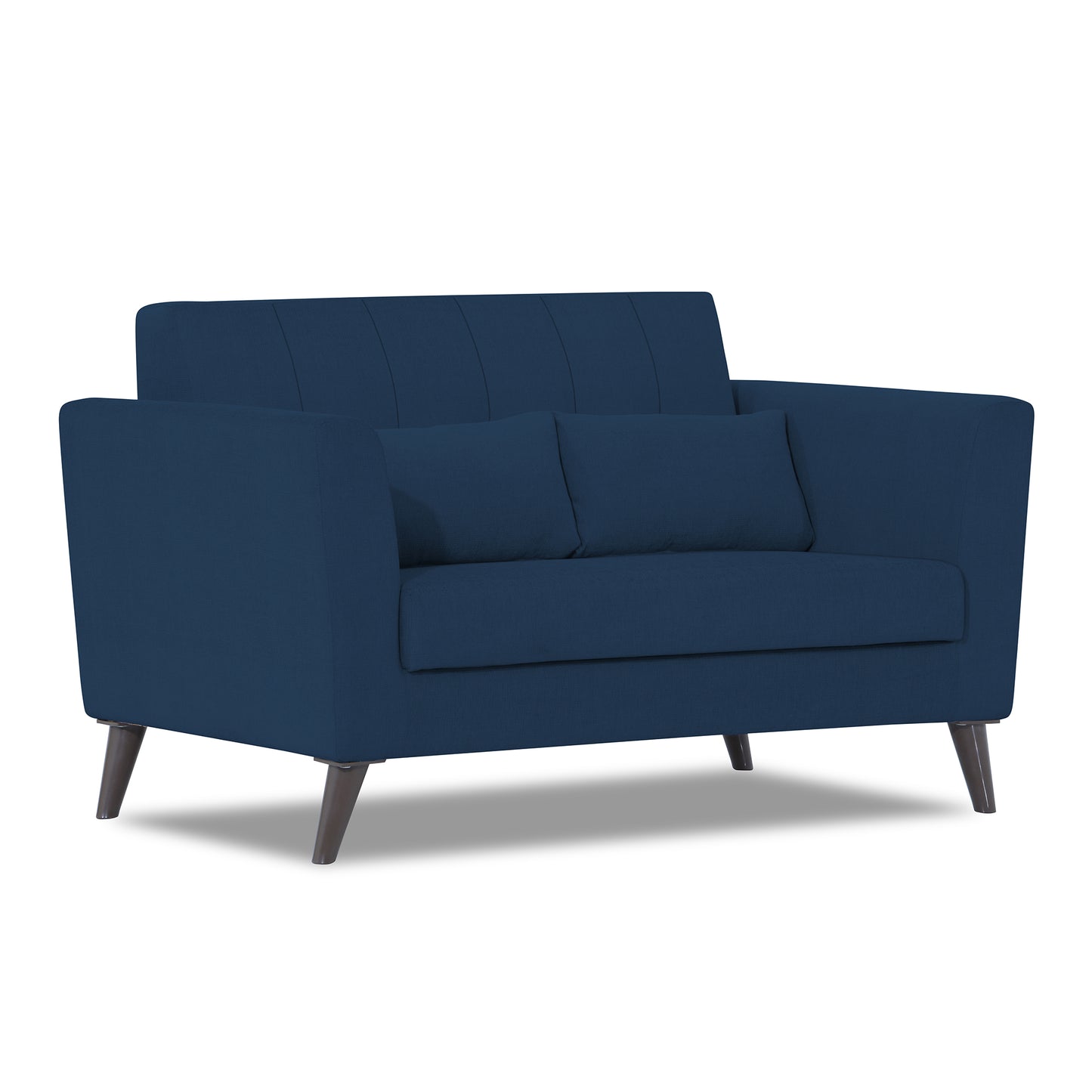 Adorn India Daniel 2 Seater Sofa (Blue) (3 Year Warranty)