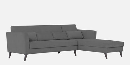 Adorn India Daniel L Shape 6 Seater Sofa Set RHS (Grey) (3 Year Warranty)