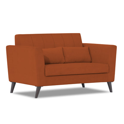 Adorn India Daniel 2 Seater Sofa (Rust) (3 Year Warranty)