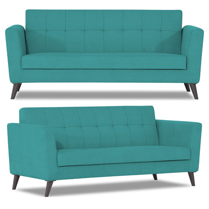 Adorn India Dannis 3+2 5 Seater Sofa Set (Aqua Blue) (3 Year Warranty)