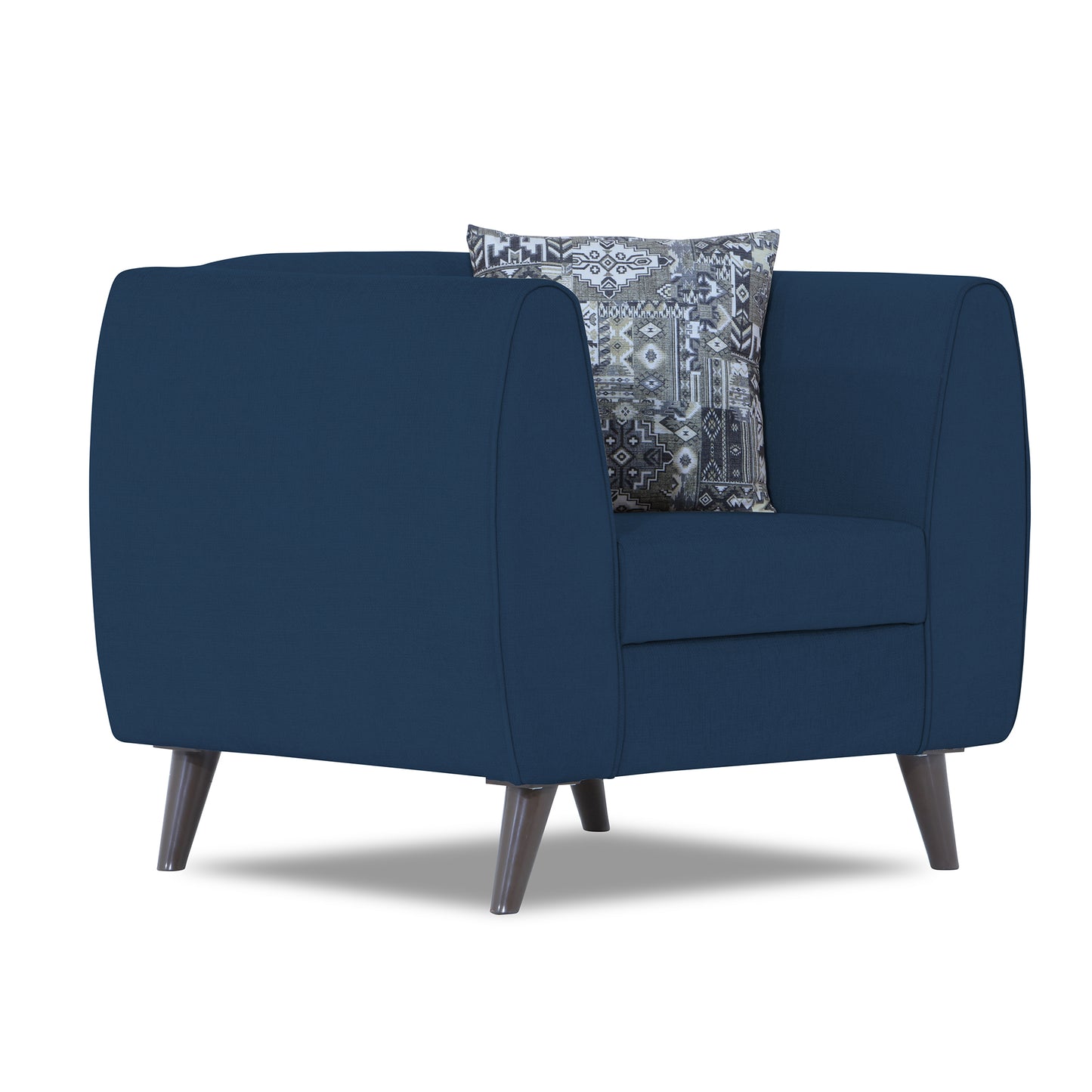 Adorn India Mason 1 Seater Sofa (Aqua Blue)