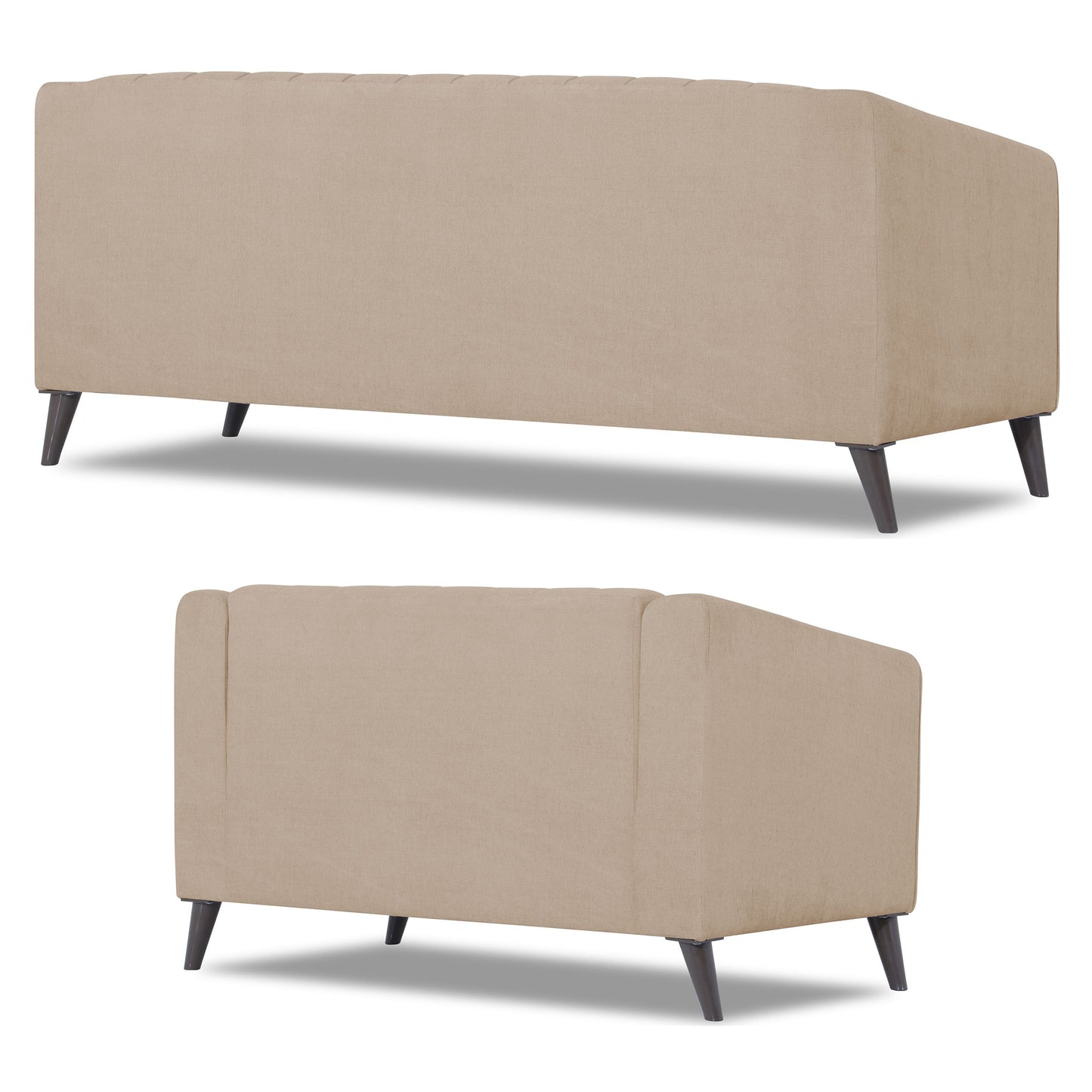 Adorn India Premium Laurel 3+2 5 Seater Sofa Set (Beige) (3 Year Warranty)