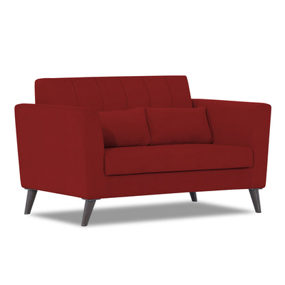 Adorn India Daniel 2 Seater Sofa (Red) (3 Year Warranty)