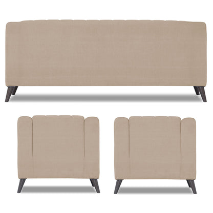 Adorn India Premium Laurel 3+1+1 5 Seater Sofa Set (Beige) (3 Year Warranty)