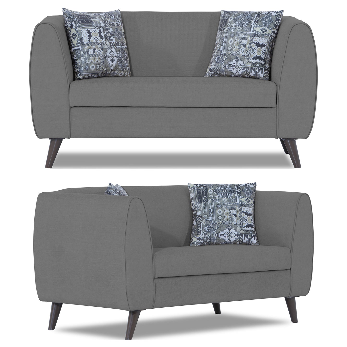 Adorn India Mason 3+2 5 Seater Sofa Set (Aqua Blue)
