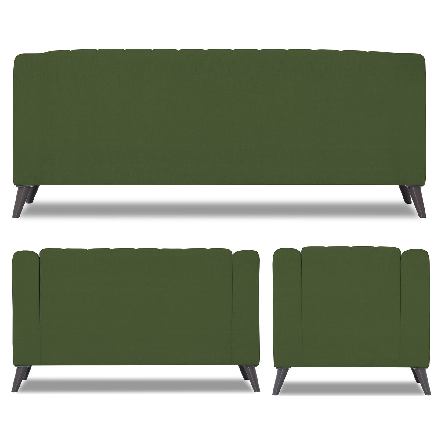 Adorn India Premium Laurel 3+2+1 6 Seater Sofa Set (Green) (3 Year Warranty)