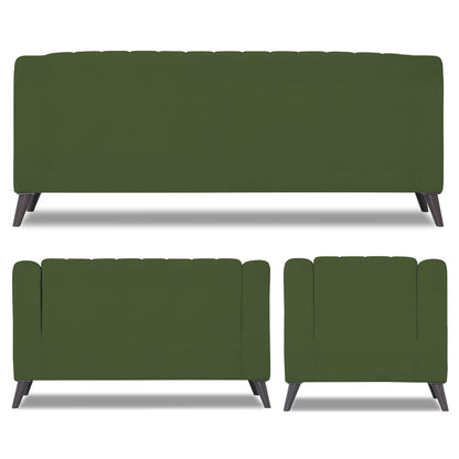 Adorn India Premium Laurel 3+2+1 6 Seater Sofa Set (Green) (3 Year Warranty)