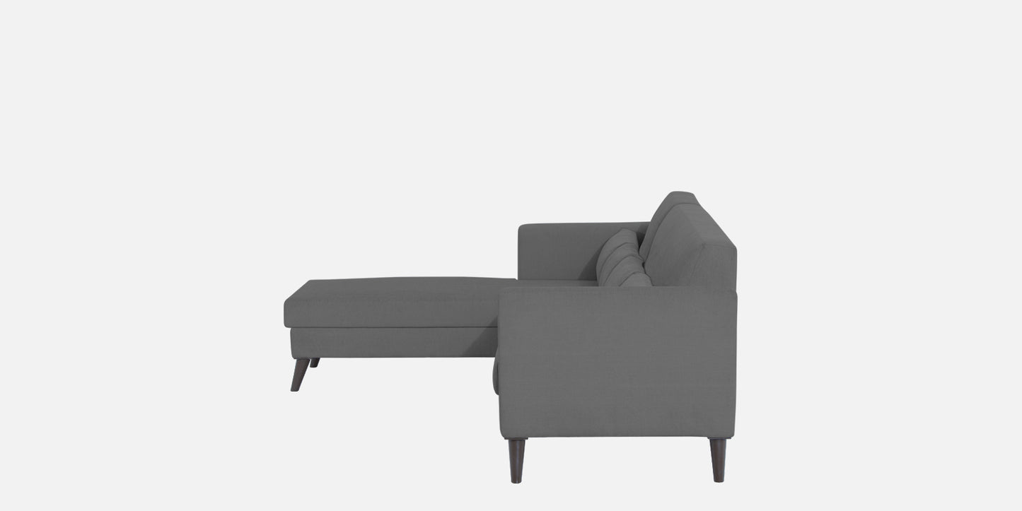 Adorn India Daniel L Shape 6 Seater Sofa Set LHS (Grey) (3 Year Warranty)