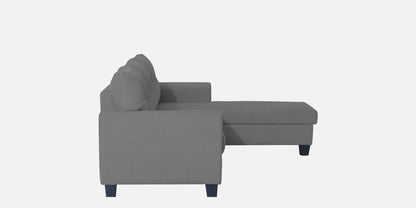 Adorn India Moris L Shape 6 Seater Sofa Set RHS (Grey) (3 Year Warranty)