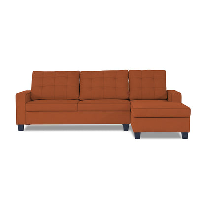 Adorn India Premium Raptor L Shape 6 Seater Sofa Set (RHS) (Rust)