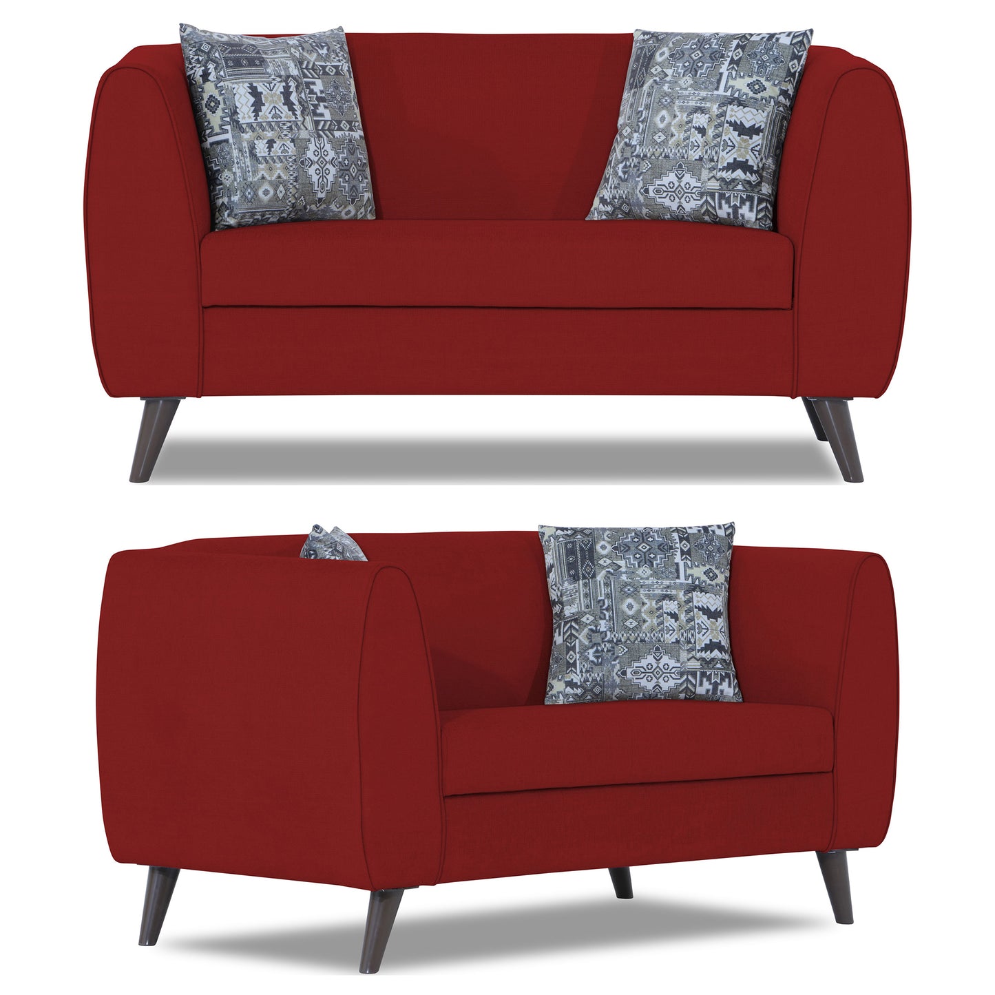 Adorn India Mason 3+2 5 Seater Sofa Set (Aqua Blue)