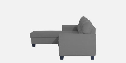 Adorn India Moris L Shape 6 Seater Sofa Set LHS (Grey) (3 Year Warranty)