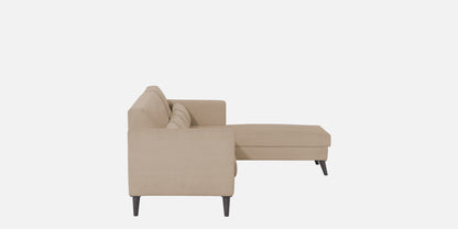 Adorn India Daniel L Shape 6 Seater Sofa Set RHS (Beige) (3 Year Warranty)