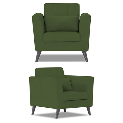 Adorn India Daniel 3+1+1 5 Seater Sofa Set (Green) (3 Year Warranty)
