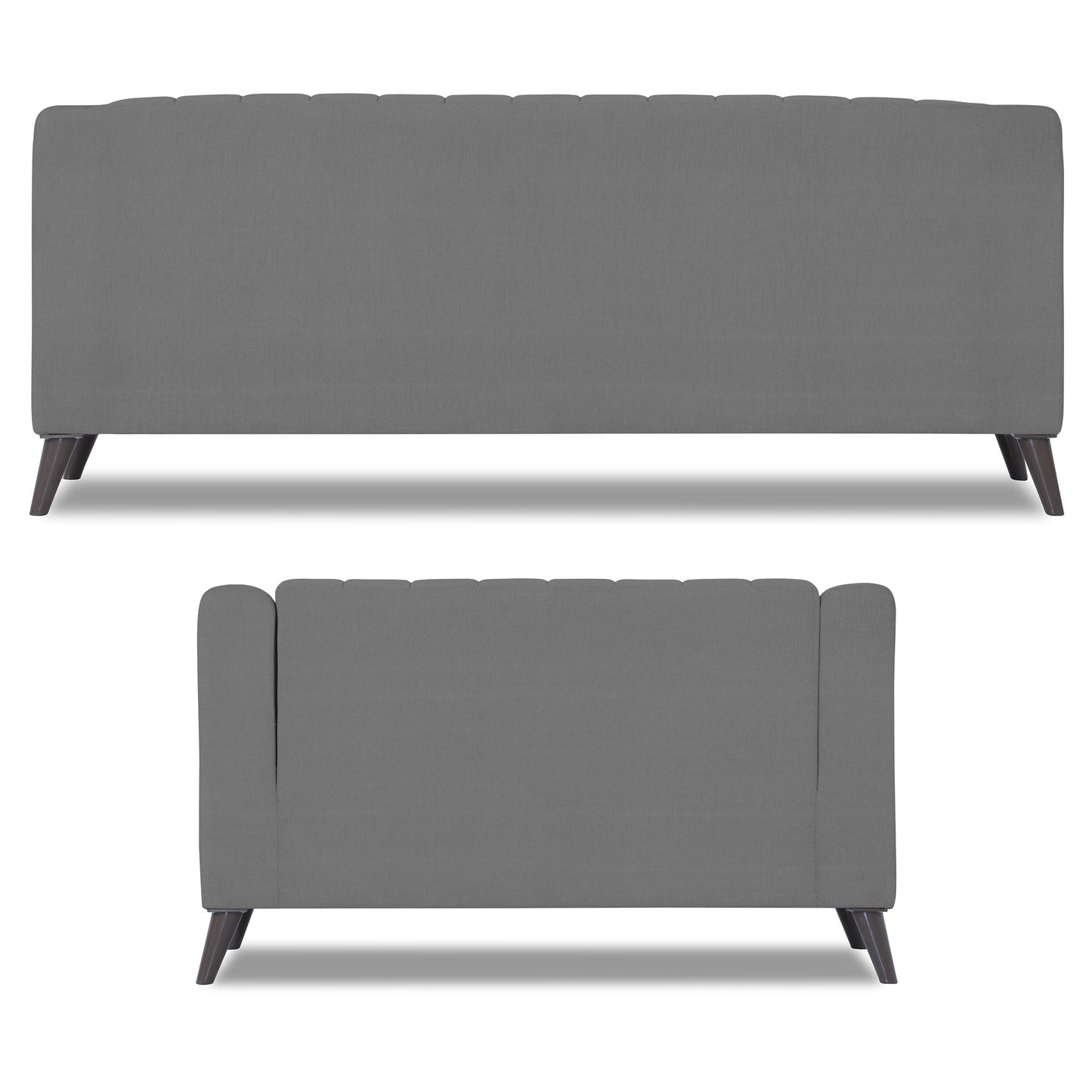 Adorn India Premium Laurel 3+2 5 Seater Sofa Set (Grey) (3 Year Warranty)