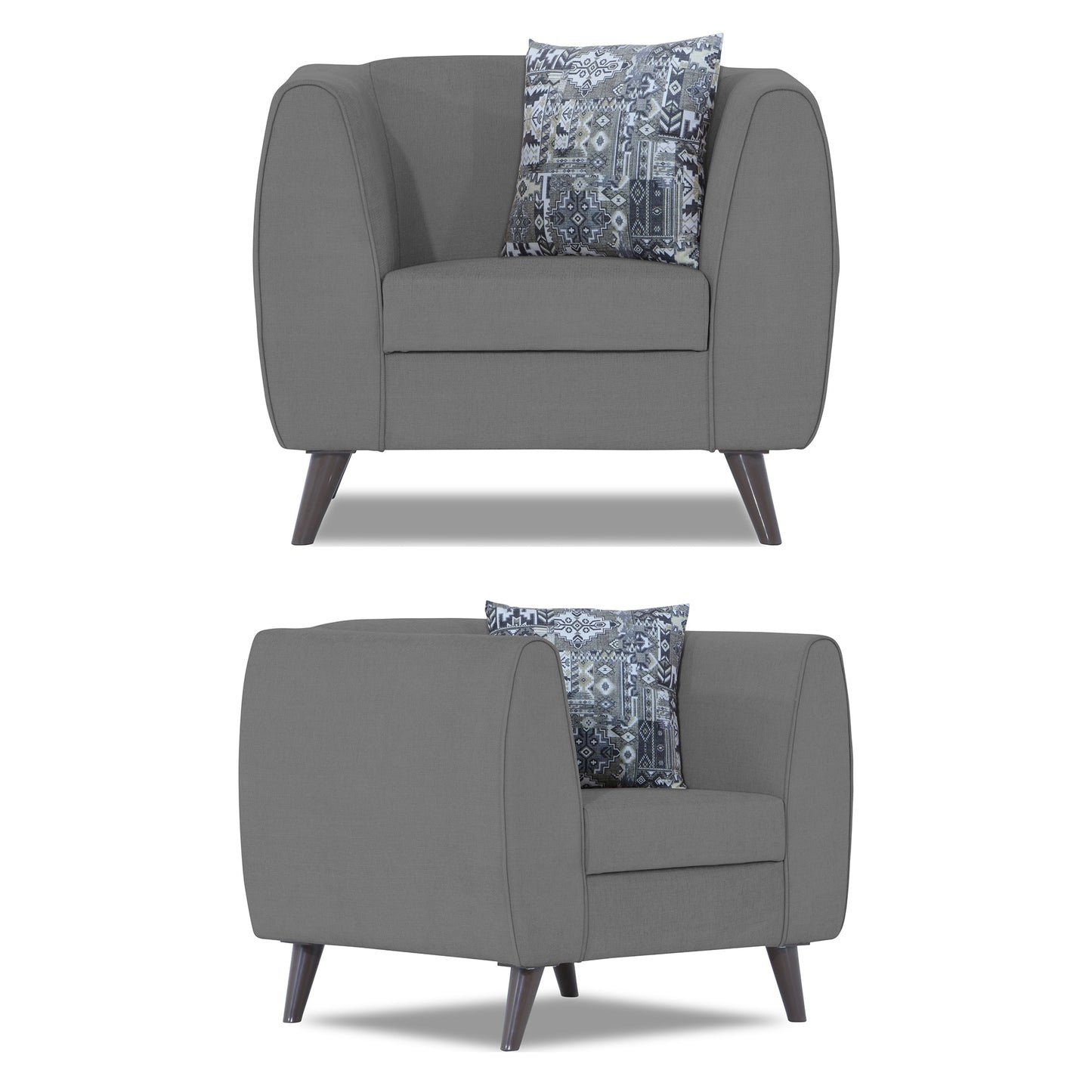 Adorn India Mason 3+1+1 5 Seater Sofa Set (Aqua Blue)