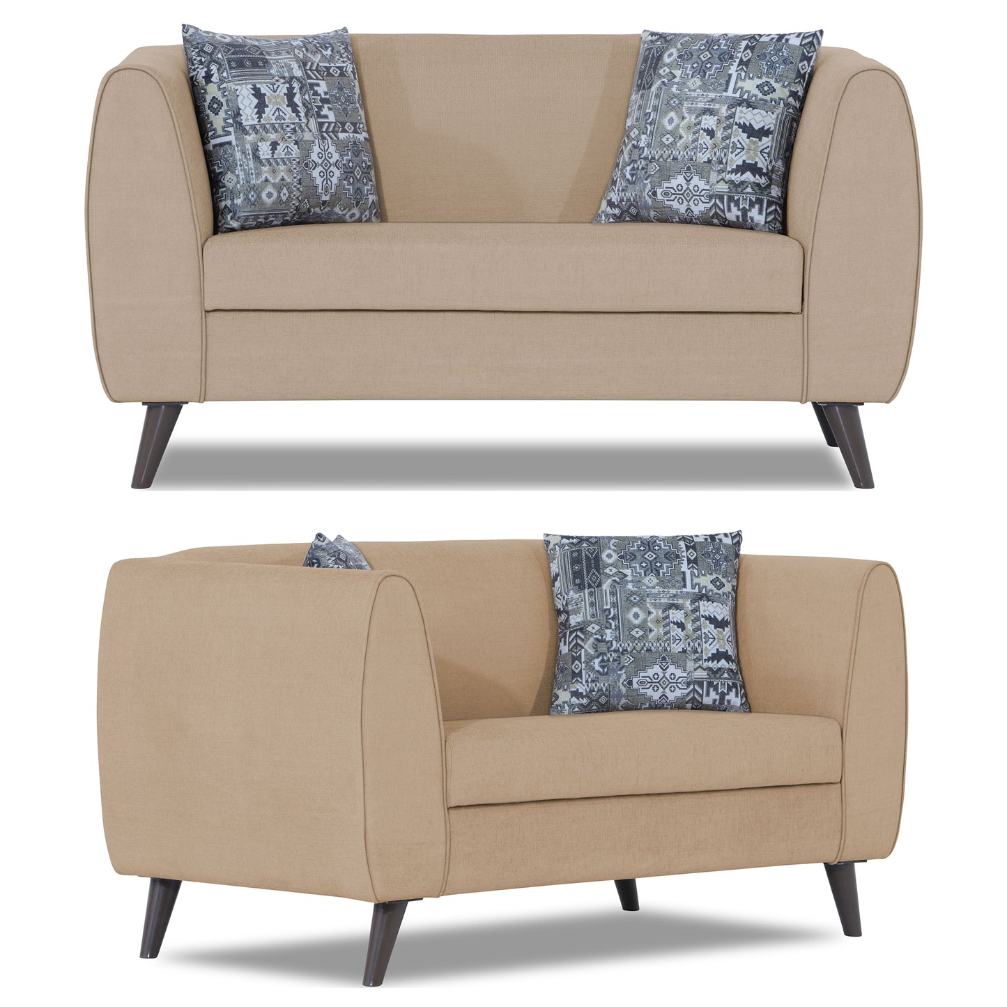 Adorn India Mason 3+2+1 6 Seater Sofa Set (Aqua Blue)