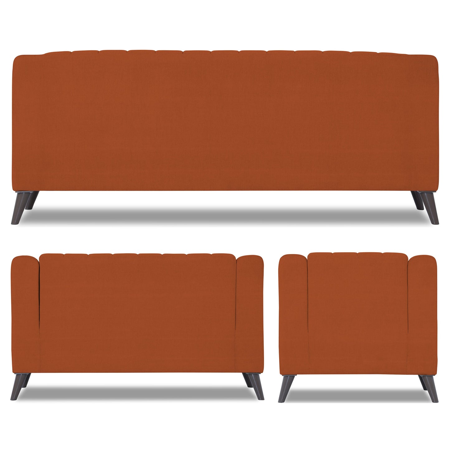 Adorn India Premium Laurel 3+2+1 6 Seater Sofa Set (Rust) (3 Year Warranty)