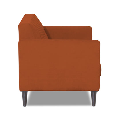 Adorn India Dannis 3 Seater Sofa (Rust) (3 Year Warranty)