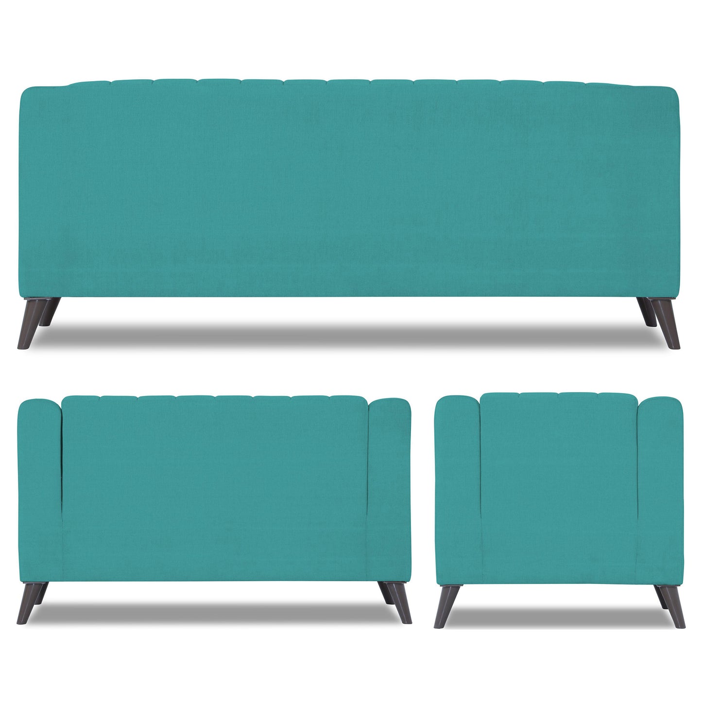 Adorn India Premium Laurel 3+2+1 6 Seater Sofa Set (Aqua Blue) (3 Year Warranty)