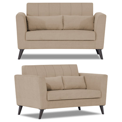 Adorn India Daniel 3+2+1 6 Seater Sofa Set (Beige) (3 Year Warranty)