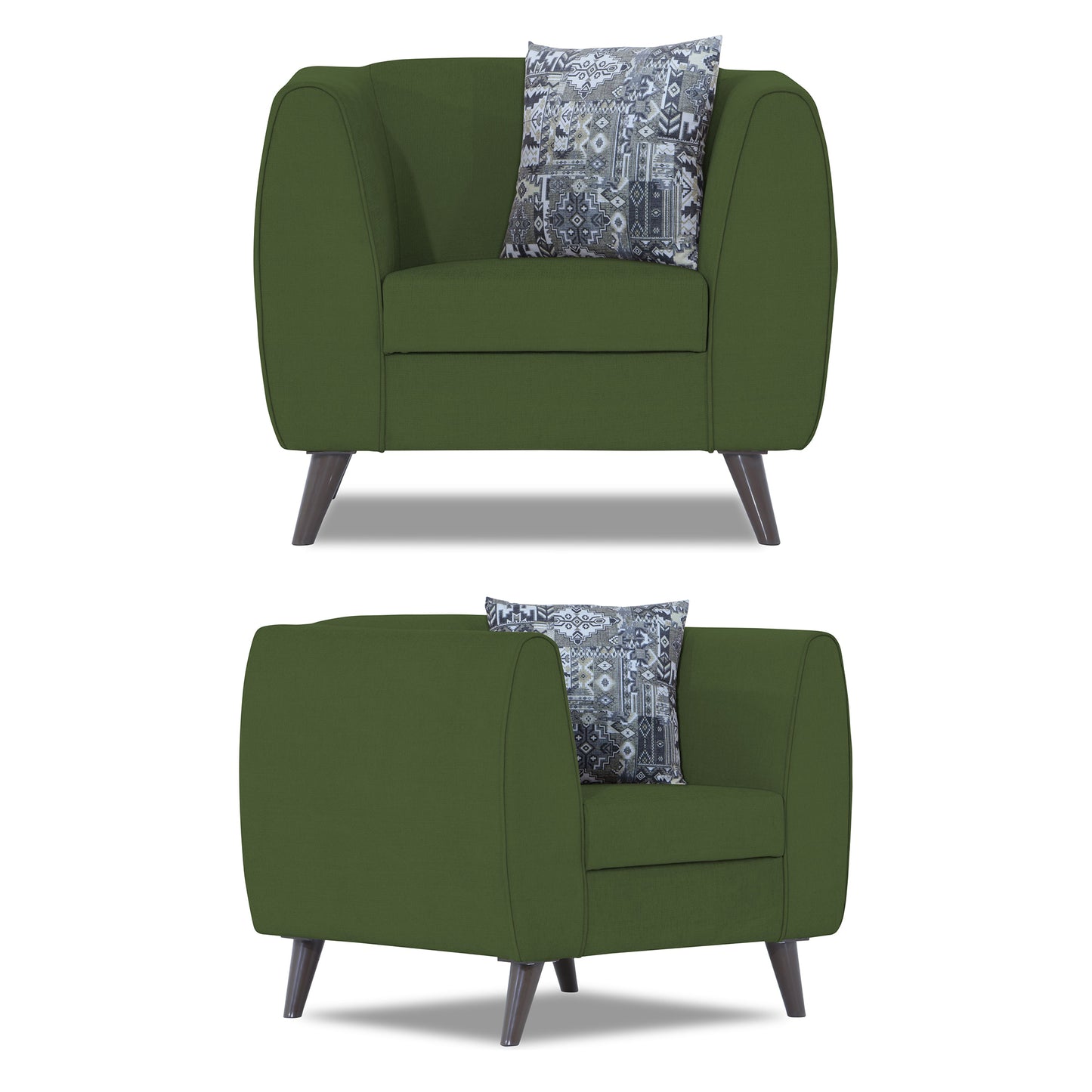 Adorn India Mason 3+1+1 5 Seater Sofa Set (Aqua Blue)