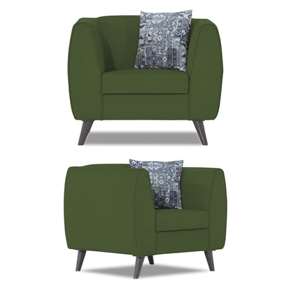 Adorn India Mason 3+1+1 5 Seater Sofa Set (Aqua Blue)