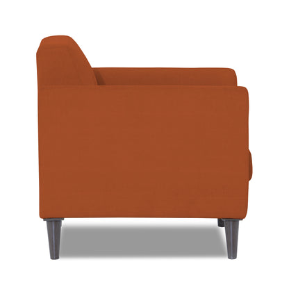 Adorn India Dannis 1 Seater Sofa (Rust) (3 Year Warranty)