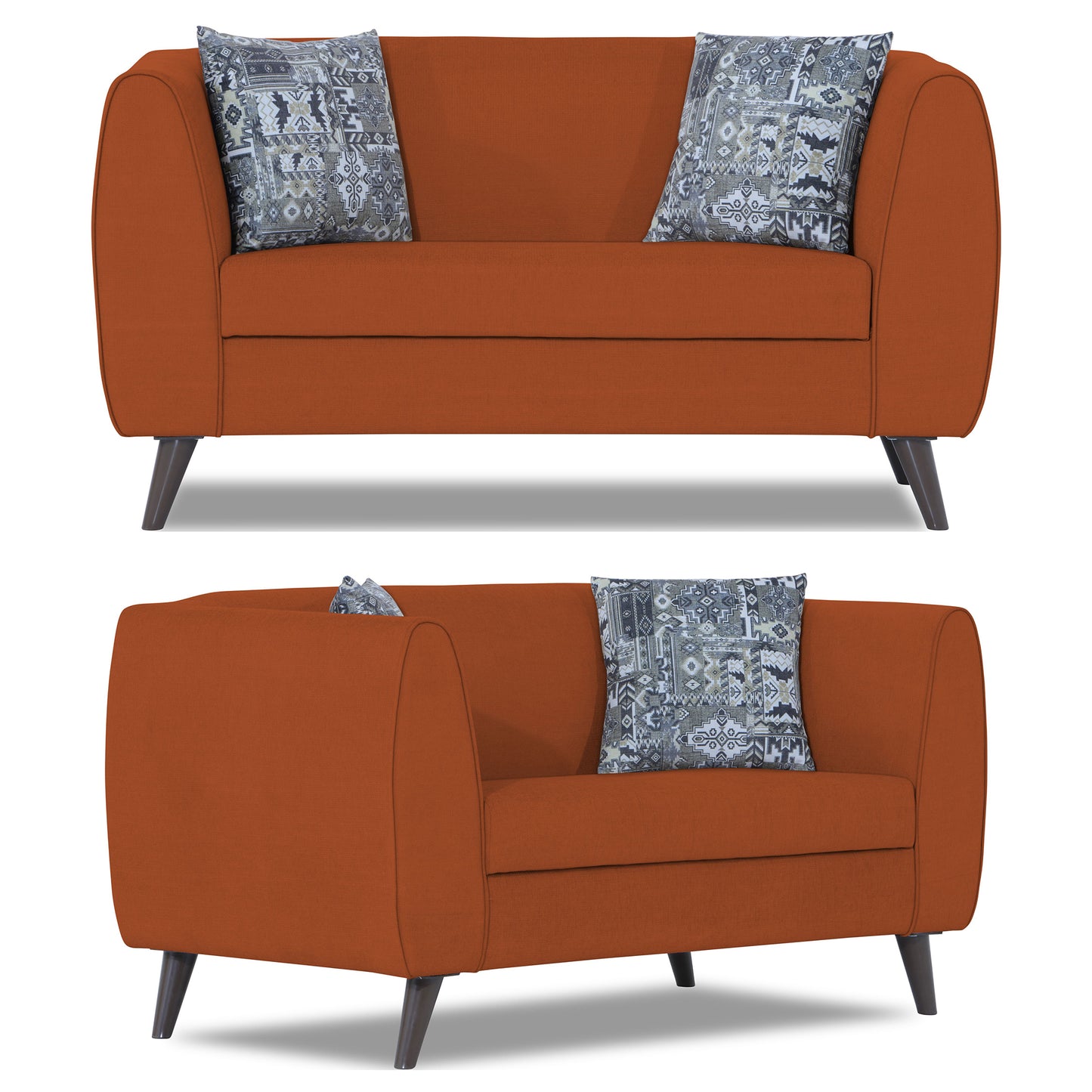 Adorn India Mason 3+2 5 Seater Sofa Set (Aqua Blue)