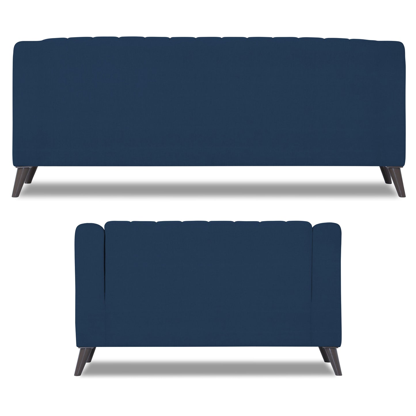 Adorn India Premium Laurel 3+2 5 Seater Sofa Set (Blue) (3 Year Warranty)