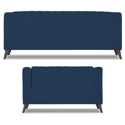 Adorn India Premium Laurel 3+2 5 Seater Sofa Set (Blue) (3 Year Warranty)