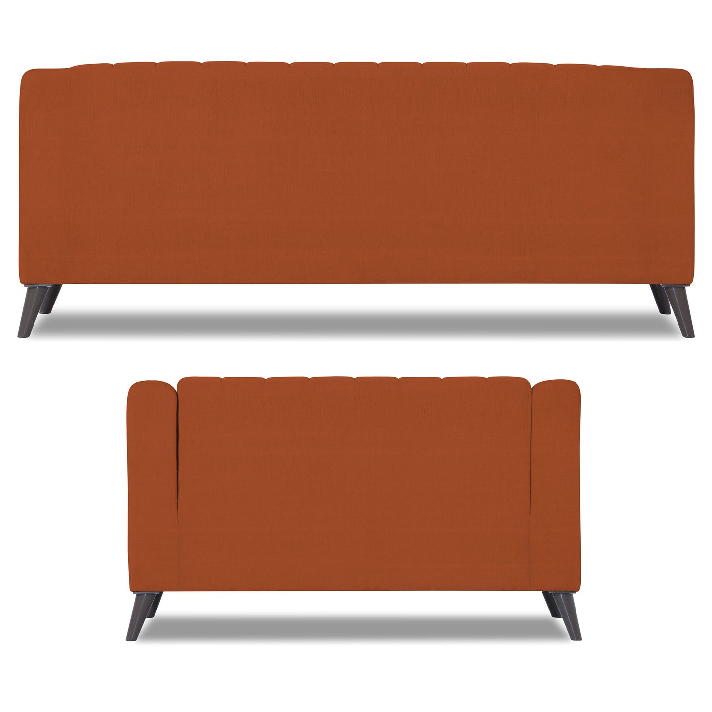 Adorn India Premium Laurel 3+2 5 Seater Sofa Set (Rust) (3 Year Warranty)