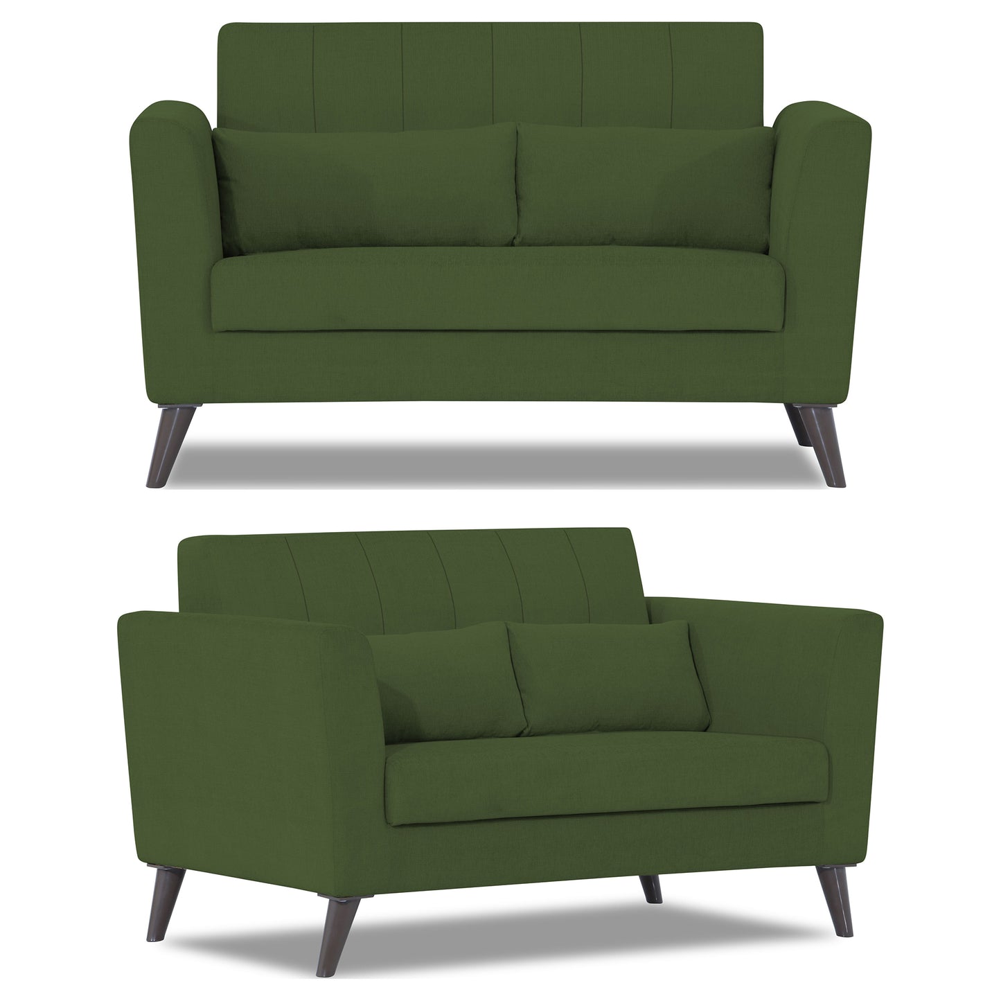 Adorn India Daniel 3+2+1 6 Seater Sofa Set (Green) (3 Year Warranty)