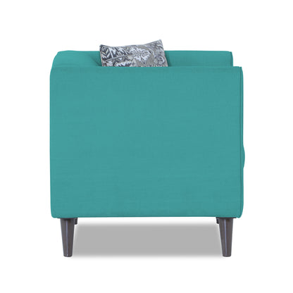 Adorn India Mason 1 Seater Sofa (Aqua Blue)