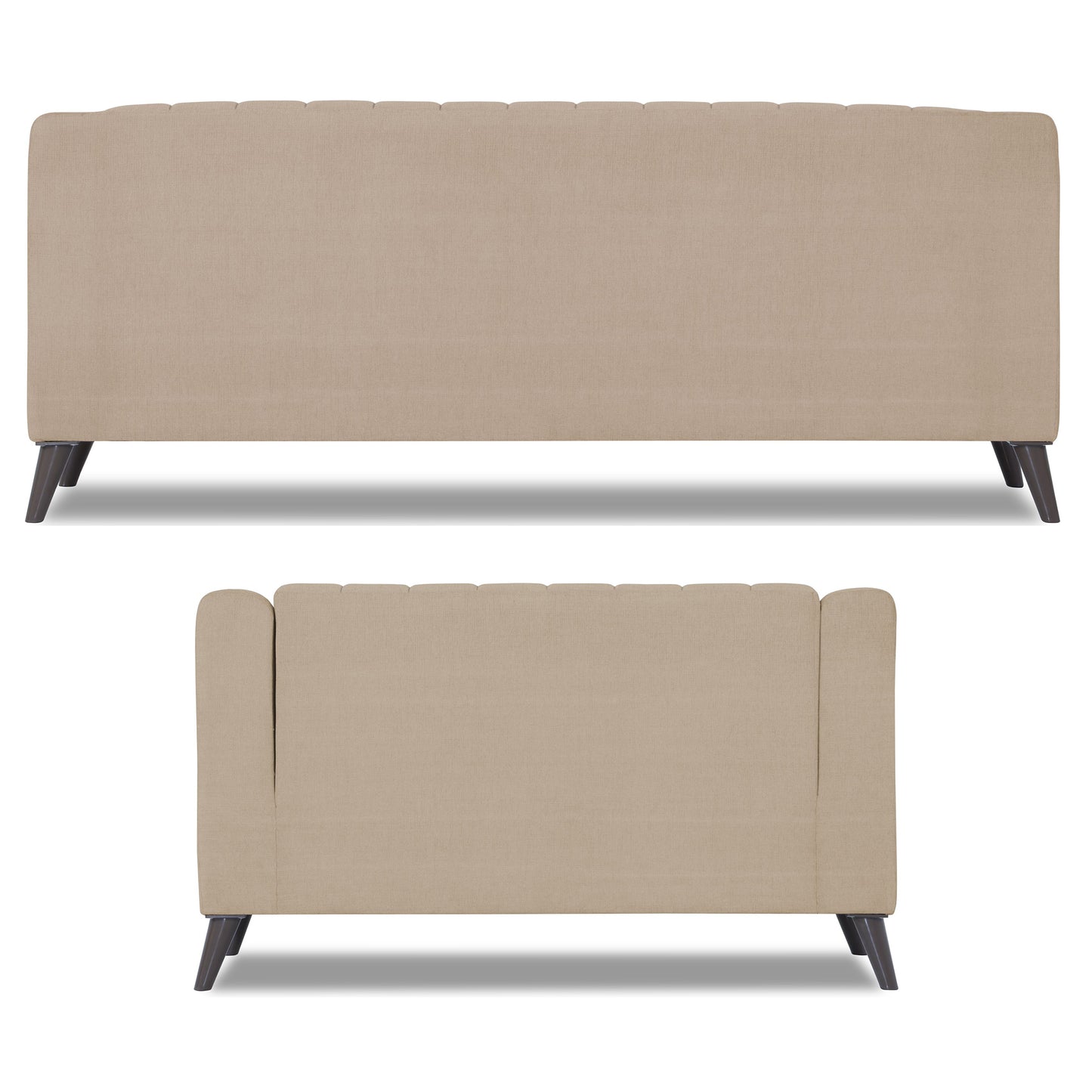 Adorn India Premium Laurel 3+2 5 Seater Sofa Set (Beige) (3 Year Warranty)