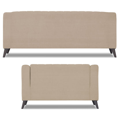 Adorn India Premium Laurel 3+2 5 Seater Sofa Set (Beige) (3 Year Warranty)