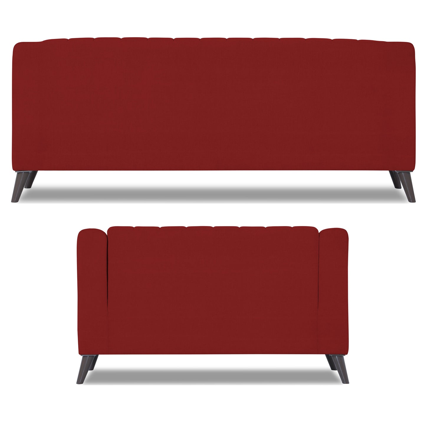 Adorn India Premium Laurel 3+2 5 Seater Sofa Set (Red) (3 Year Warranty)