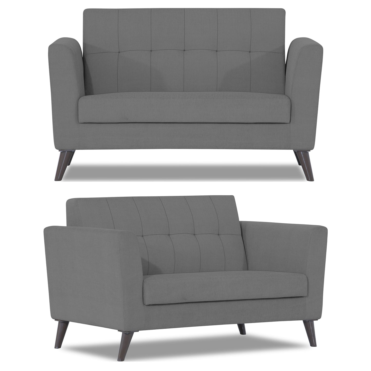Adorn India Dannis 3+2+1 6 Seater Sofa Set (Grey) (3 Year Warranty)