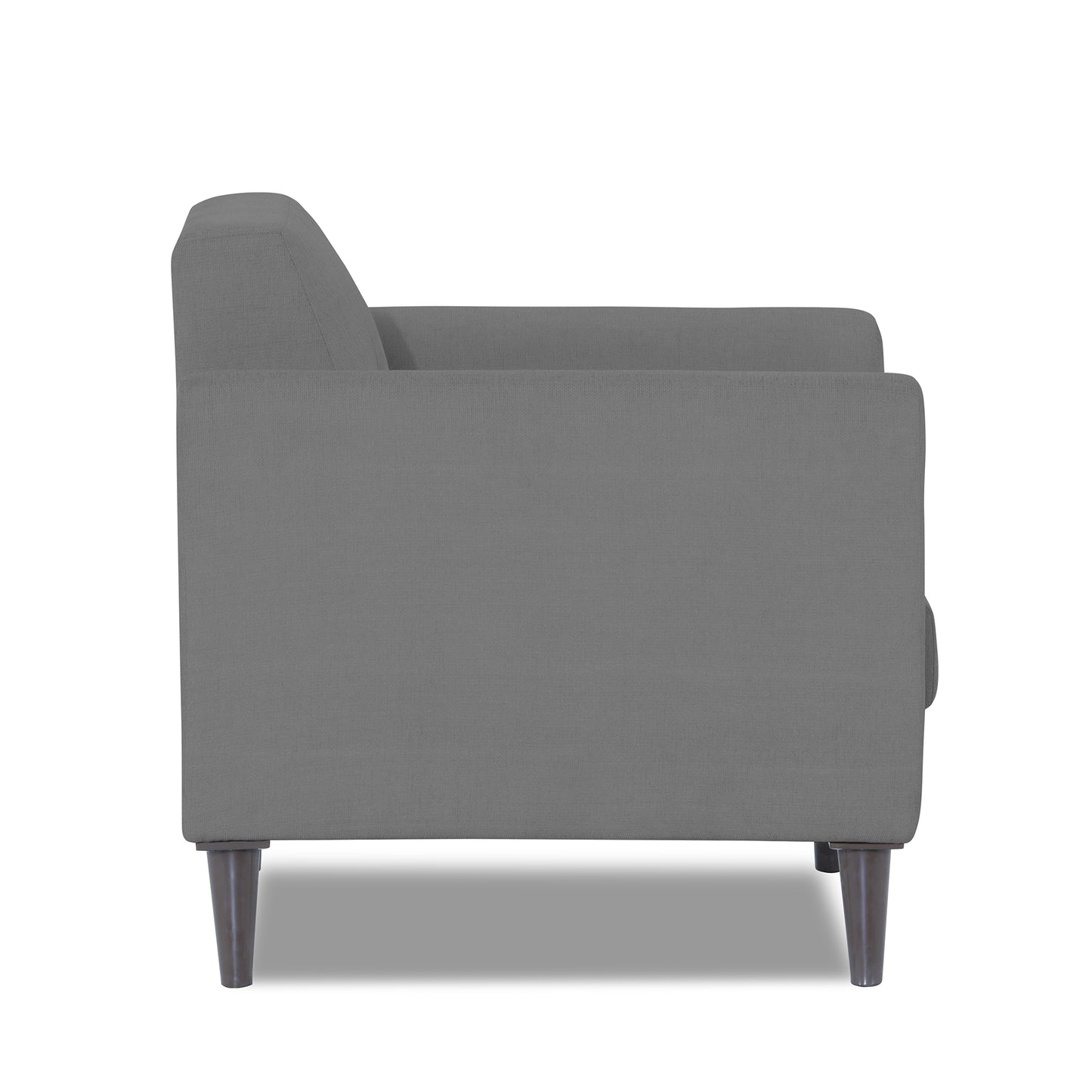 Adorn India Daniel 1 Seater Sofa (Grey) (3 Year Warranty)