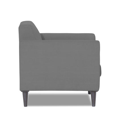 Adorn India Daniel 1 Seater Sofa (Grey) (3 Year Warranty)