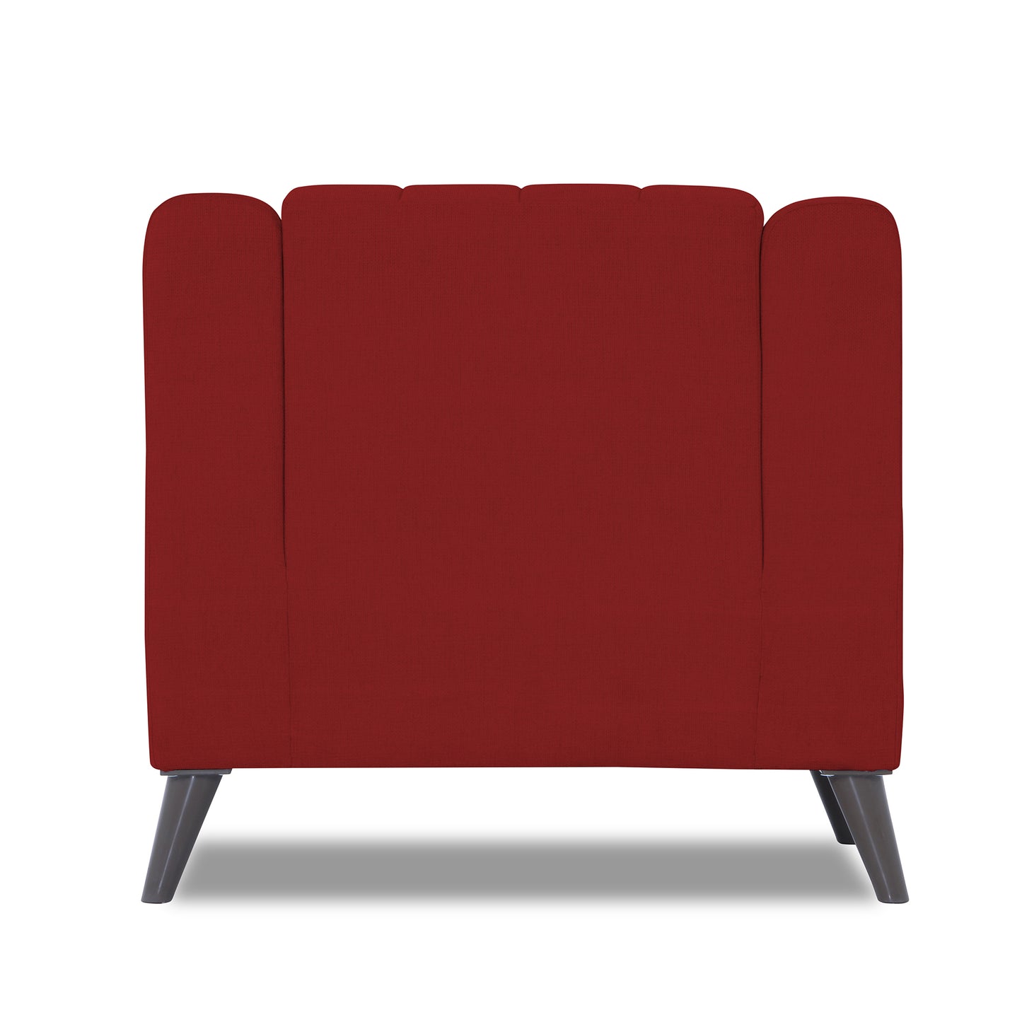 Adorn India Premium Laurel 1 Seater Sofa (Red) (3 Year Warranty)