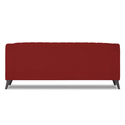 Adorn India Premium Laurel 3 Seater Sofa (Red) (3 Year Warranty)
