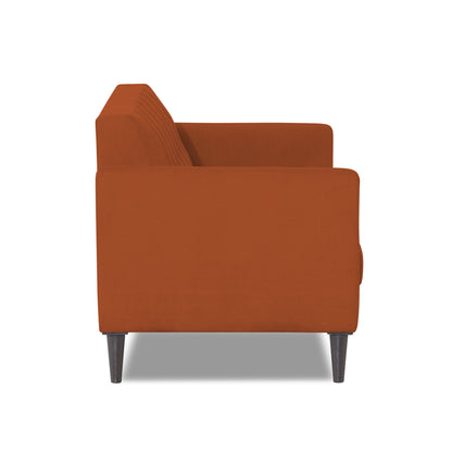 Adorn India Daniel 3 Seater Sofa (Rust) (3 Year Warranty)