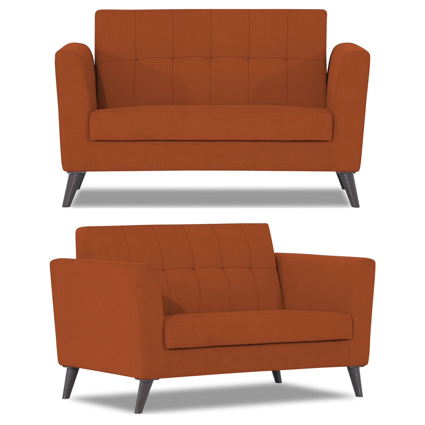 Adorn India Dannis 3+2 5 Seater Sofa Set (Rust) (3 Year Warranty)