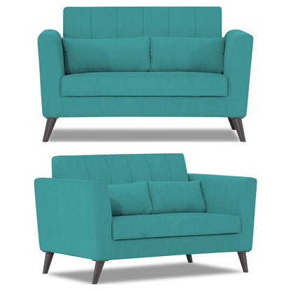 Adorn India Daniel 3+2 5 Seater Sofa Set (Aqua Blue) (3 Year Warranty)