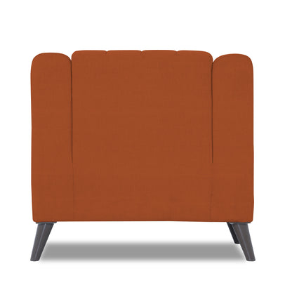 Adorn India Premium Laurel 1 Seater Sofa (Rust) (3 Year Warranty)