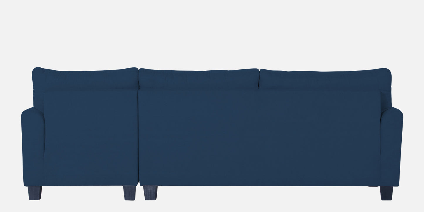 Adorn India Moris L Shape 6 Seater Sofa Set RHS (Blue) (3 Year Warranty)