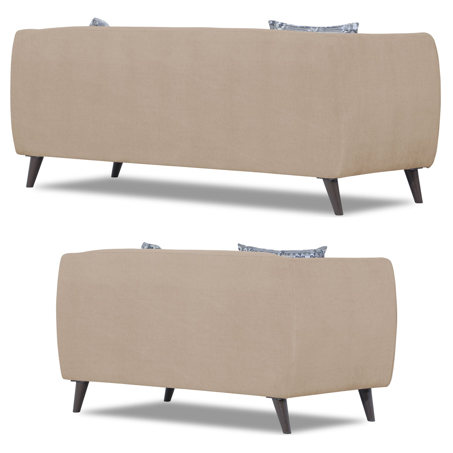 Adorn India Mason 3+2 5 Seater Sofa Set (Aqua Blue)