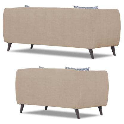 Adorn India Mason 3+2 5 Seater Sofa Set (Aqua Blue)