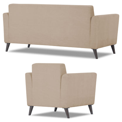 Adorn India Dannis 3+1+1 5 Seater Sofa Set (Beige) (3 Year Warranty)